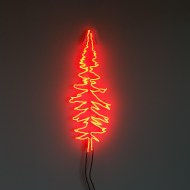 Untitled Spruce Tree, fluorescent light tubes